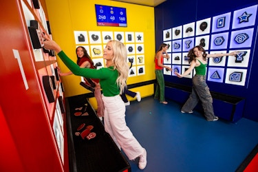 People playing in a Play Social Play Playground. 