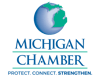 Michigan Chamber MCC logo PCS tagline with blue globe